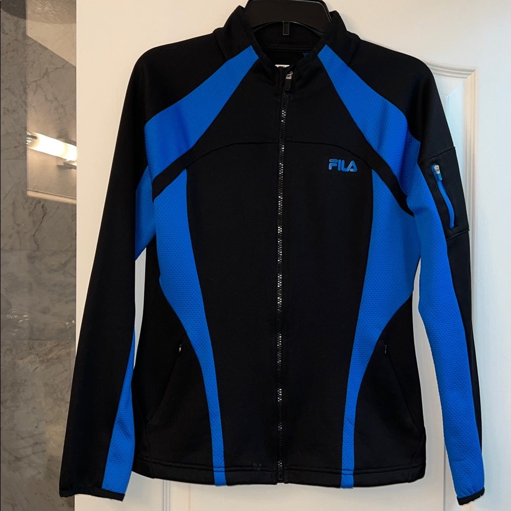 FILA Women's Black and Blue Ski Jacket